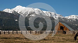 Horse Barn Endures Mountain Winter