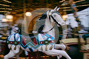 Horse at Carousel in Rome, Italy