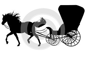 Horse with carriage