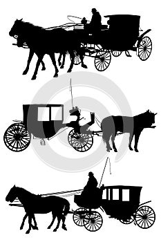 Horse and carriage silhouette