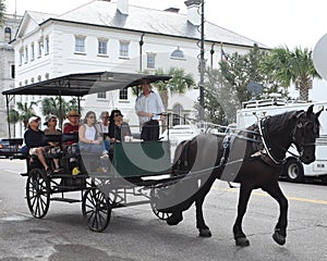 Horse and carriage tour around Charleston, South Carolina.