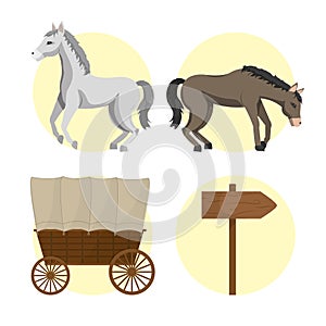 Horse and carriages