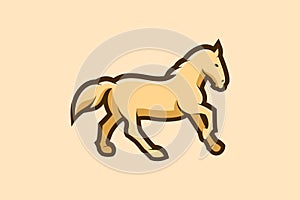 Horse cartoon concept