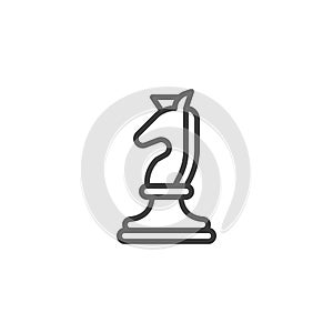 Horse Chess piece line icon