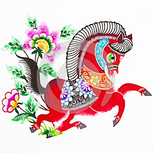 Un cavallo colore. cinese zodiaco 
