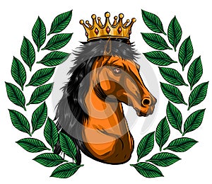 Horse design over white background, vector illustration.