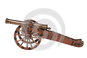 Horse drawn cannon on a carriage