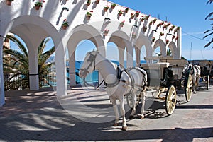 Horse drawn carriage, Balcony of Europe, Nerja.