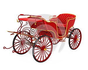 Horse Drawn Carriage Isolated