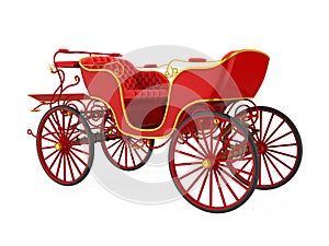 Horse Drawn Carriage Isolated