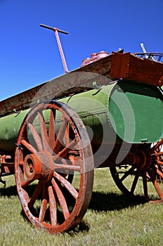 Horse drawn fire pumper