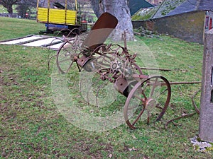 Horse drawn hay turner