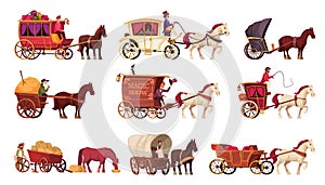 Horse Drawn Vehicles Set