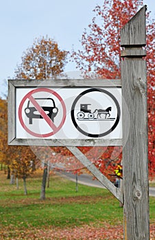 Only horse-drawn vehicles Signs