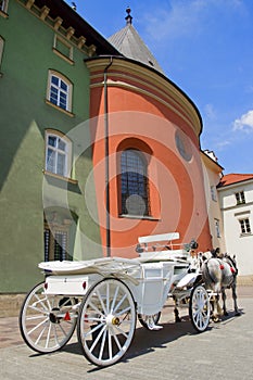 Horse-driven carraige in Cracow