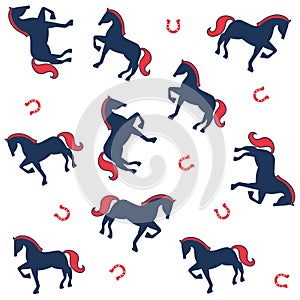 Horse Equestrian Sport Art  Design for t-shirt, greeting card or poster design Background Vector Illustration