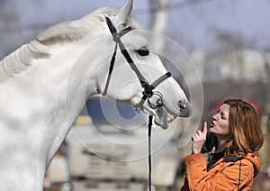 Horse with a girl