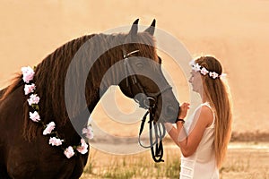 Horse and girl bond