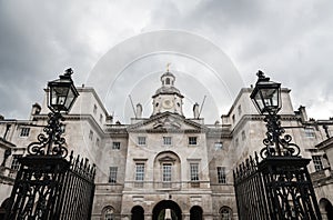 Horse Guards Parade on a cloudy Summer morning in London