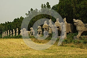 Horse and guards Statue at the Song Tombs