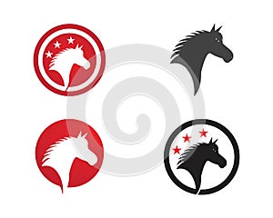 Horse head icon logo vector