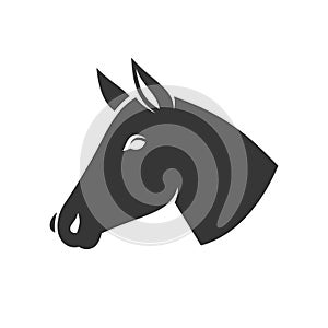 Horse Head Icon Logo. Vector