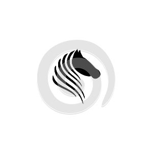 Horse head icon and simple flat symbol for web site, mobile, logo, app, UI