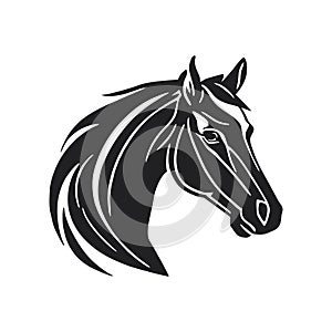 Horse head logo of Animal face Clip art