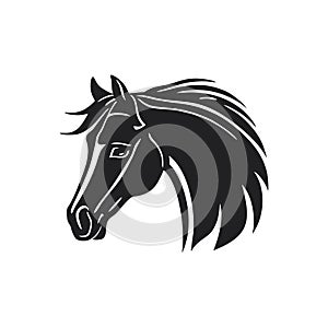 Horse head logo of Animal face Clipart