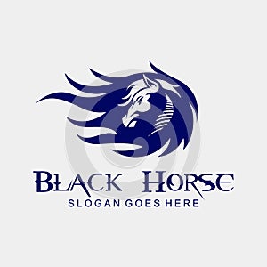 Horse Head Logo Design template emblem mascot vector illustration