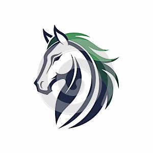 A horse head logo icon vector illustration