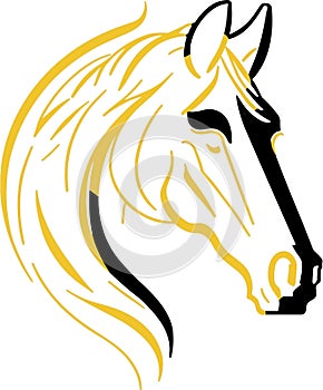 Horse Head Outline Logo Vector File