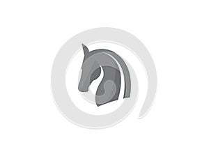 Horse head and steed for logo design