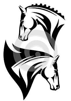 Horse head vector