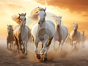 Horse herd run
