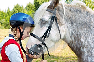 Horse and horse woman - girl and her best friend