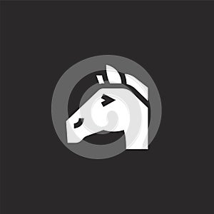 horse icon. Filled horse icon for website design and mobile, app development. horse icon from filled fair collection isolated on