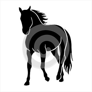 Horse icon isolated on white background from wildlife collection. horse icon trendy and modern horse symbol for logo, web, app, UI