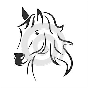 Horse icon isolated on white background from wildlife collection. horse icon trendy and modern horse symbol for logo, web, app, UI