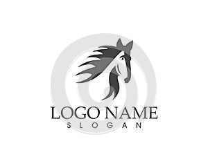 Horse icon logo vector