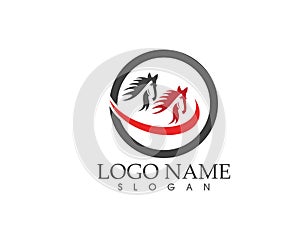 Horse icon logo vector