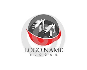 Horse icon logo vector