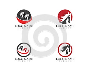 Horse icon logo vector