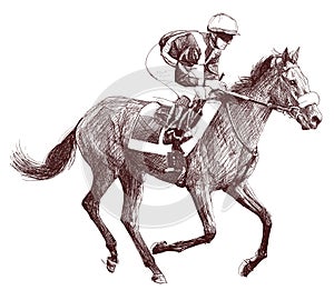 Horse and jockey