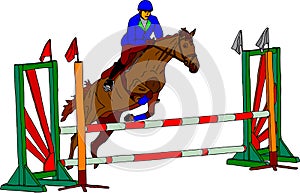 Horse jumping