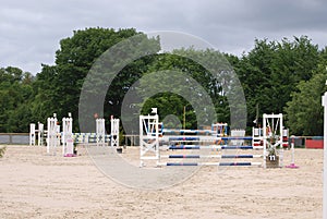 Horse jumping arena in Le Pompidou France