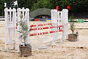 Horse jumping arena in Le Pompidou France