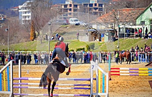 Horse jumping contest Varna Bulgaria