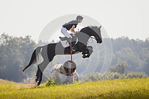 Horse jumping eventing competition