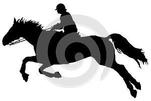 Horse Jumping Silhouette  ~